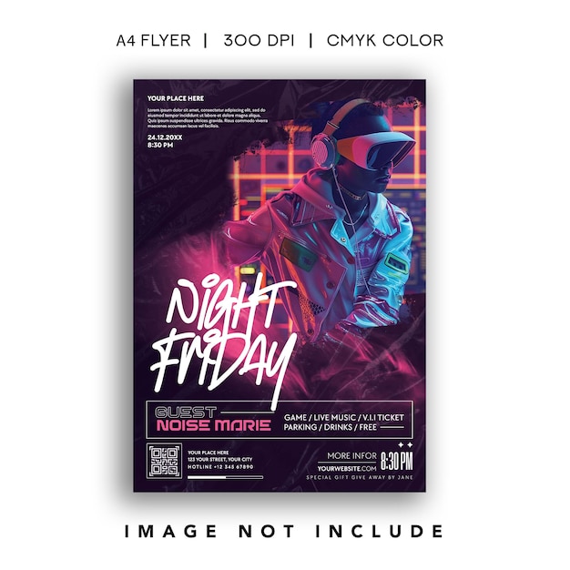 Nachtpartyflyer