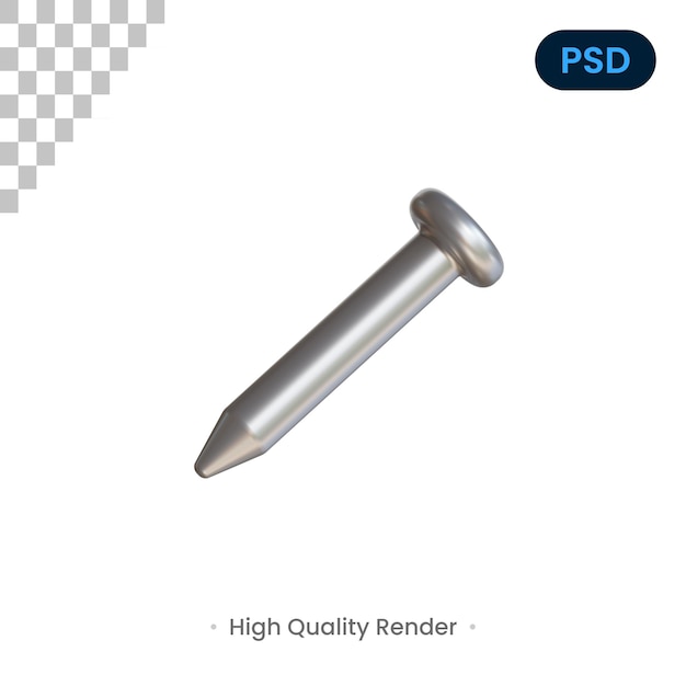 Nagel 3D Render Illustration Premium Psd