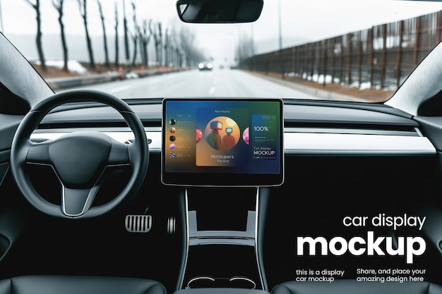 Nahaufnahme auf dem Bildschirm des Autos
