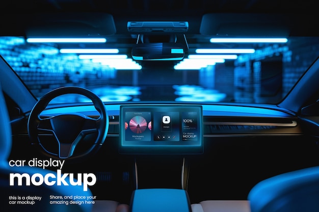 Nahaufnahme auf dem Bildschirm des Autos