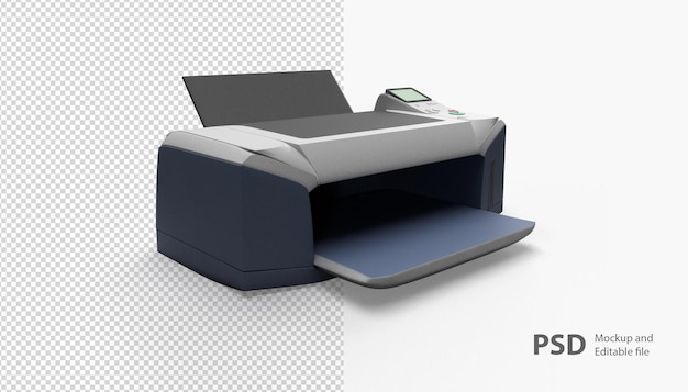 Nahaufnahme auf Drucker isoliert