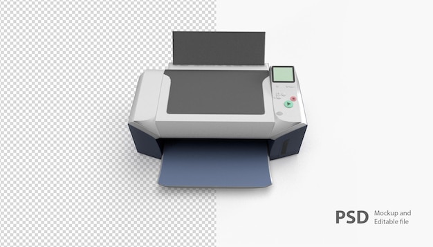 Nahaufnahme auf Drucker isoliert