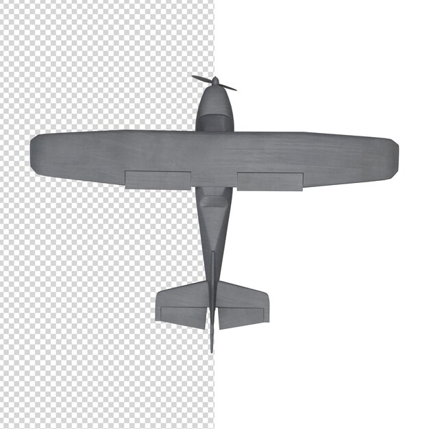 Nahaufnahme auf Flugzeug 3d isoliert premium psd