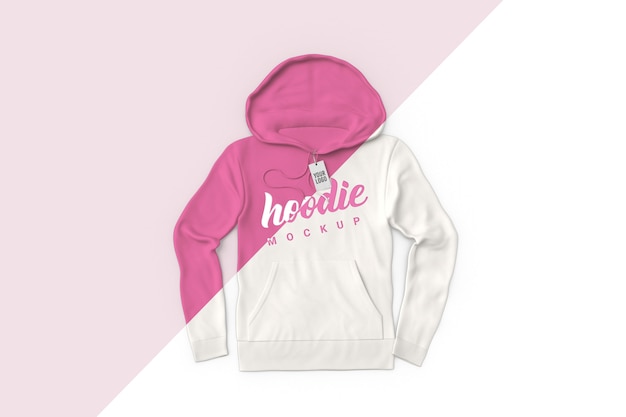 Nahaufnahme auf hoodie mockup vorderansicht isolieren