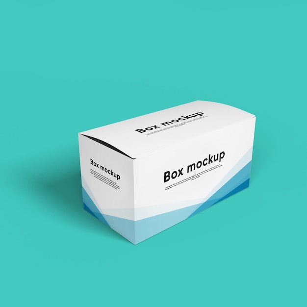 Nahaufnahme auf Package Box Mockup Isolated