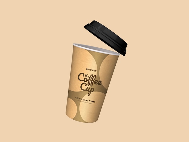 Nahaufnahme auf Take Away Coffee Cup Mockup