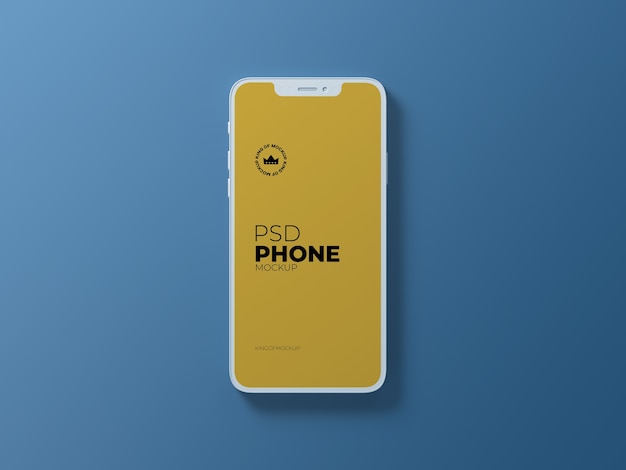 Nahaufnahme auf Ton-Telefon-Mockup isoliert