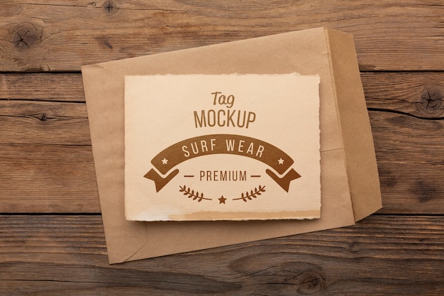 Nahaufnahme auf Vintage-Label-Mockup