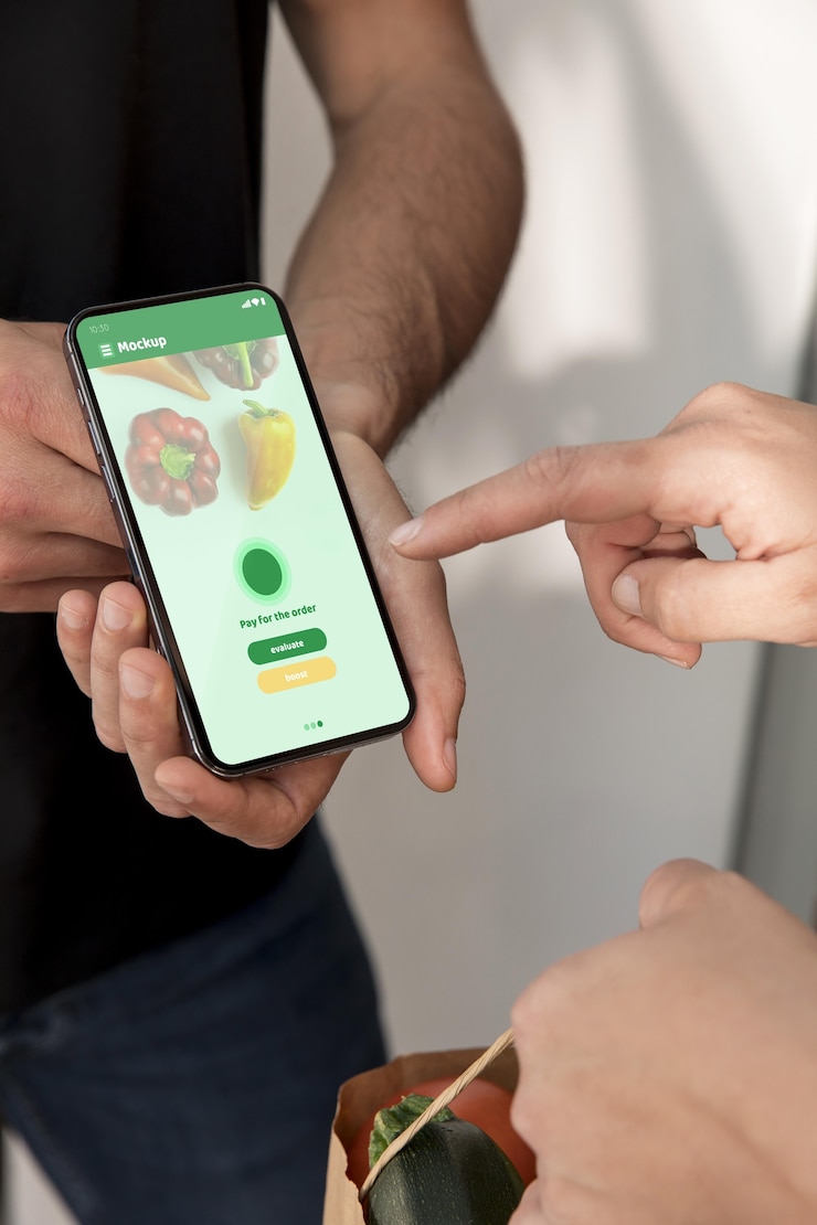 PSD nahaufnahme der hände, die smartphone halten