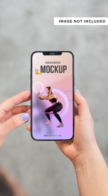 Nahaufnahme der Hand, die Smartphone-Modell hält