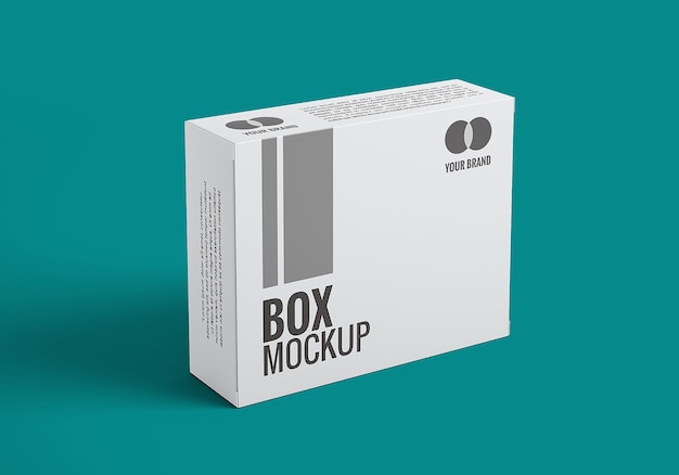 Nahaufnahme des Box-Mockup-Designs