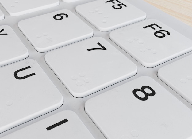 PSD nahaufnahme des mock-up-designs der tastaturtasten