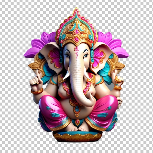 Nahaufnahme des wunderschönen Hindu-Gottes Ganesha, der Statue des Erfolgsgottes