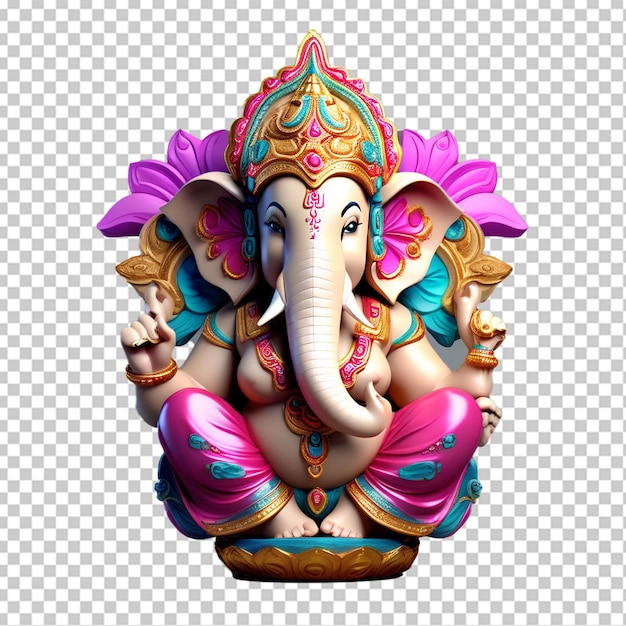 Nahaufnahme des wunderschönen hindu-gottes ganesha, der statue des erfolgsgottes