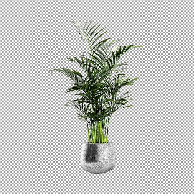 Nahaufnahme einer Blume in einer Vase 3D-Rendering