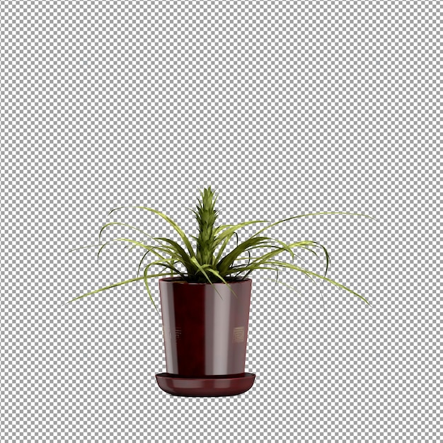 Nahaufnahme einer Blume in einer Vase 3D-Rendering