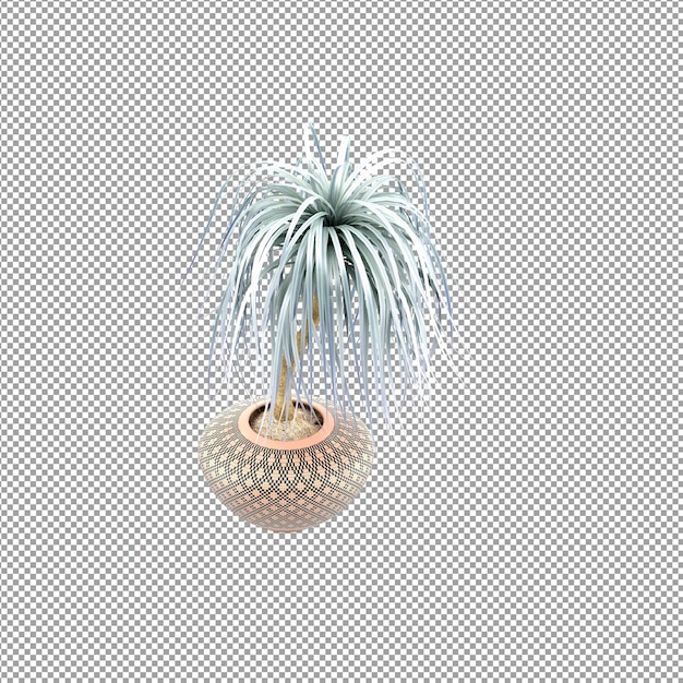 Nahaufnahme einer Blume in einer Vase 3D-Rendering