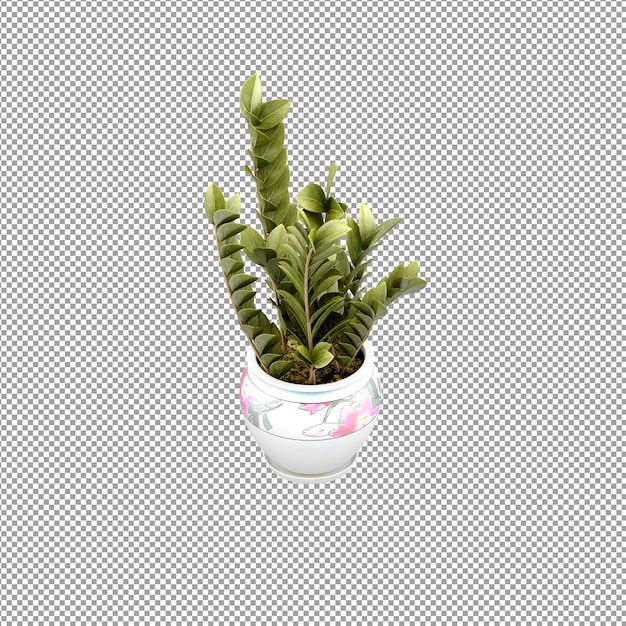 Nahaufnahme einer Blume in einer Vase 3D-Rendering