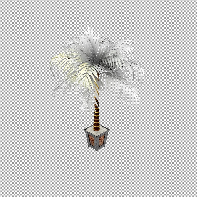 Nahaufnahme einer Blume in einer Vase 3D-Rendering