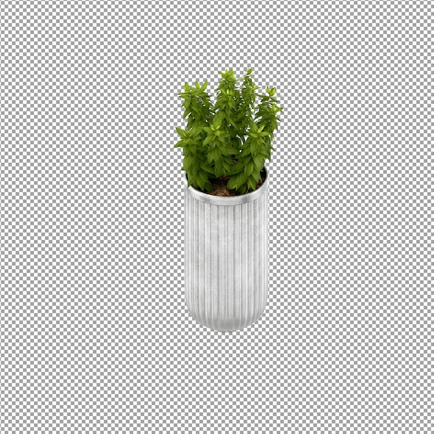 Nahaufnahme einer Blume in einer Vase in 3D-Rendering