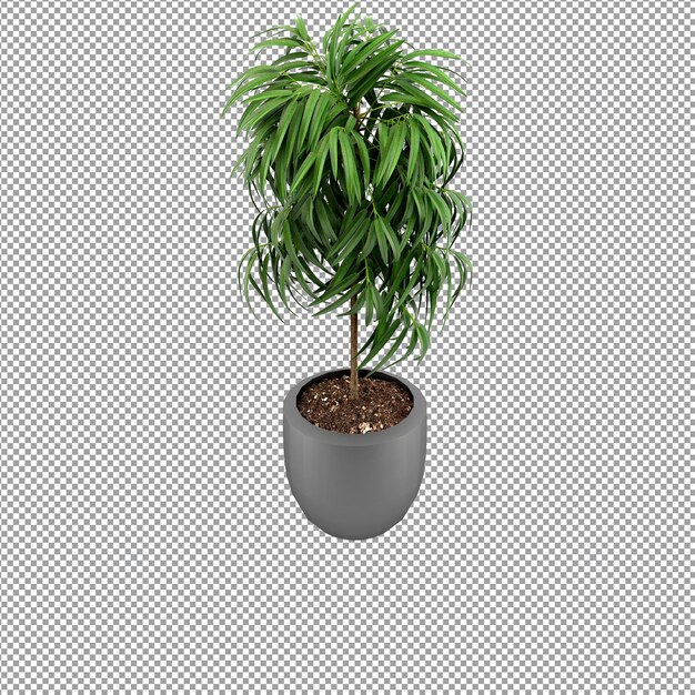 Nahaufnahme einer Blume in einer Vase in 3D-Rendering