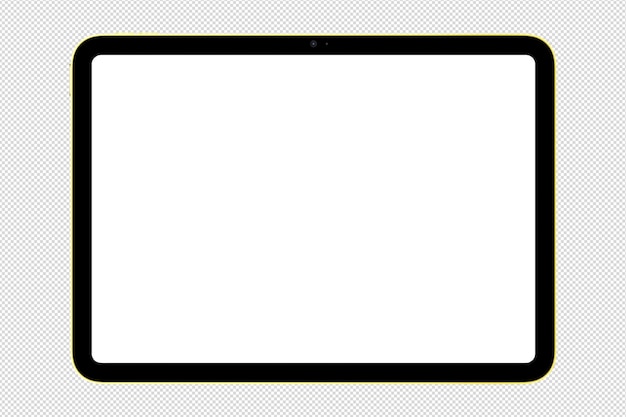 Nahaufnahme einer gelben Tablette ohne Hintergrund Vorlage für ein Mockup
