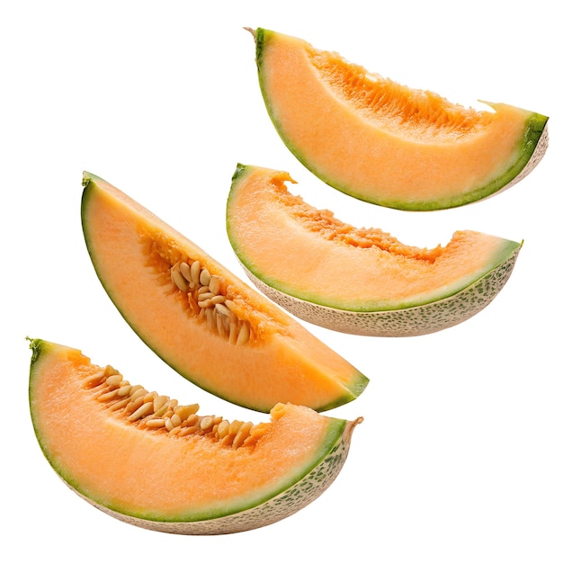 Nahaufnahme einer geschnittenen Melone, die Frische und Textur zeigt