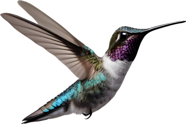 PSD nahaufnahme eines bee-kolibri-vögels.