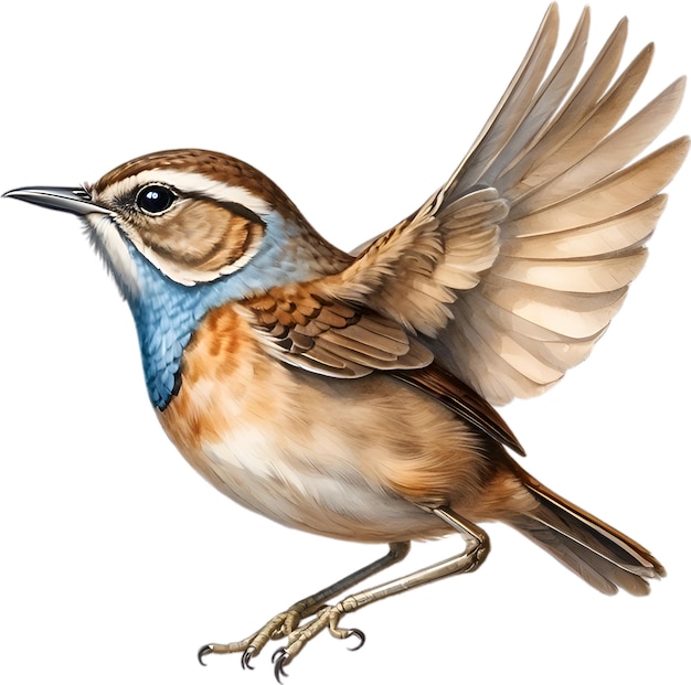 PSD nahaufnahme eines eurasischen wren-vogels.