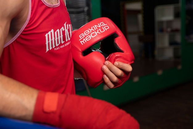 Nahaufnahme von Boxkappen-Mockup