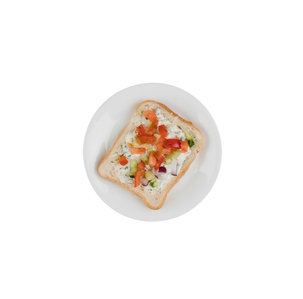 Nahaufnahme von Sandwich isoliert