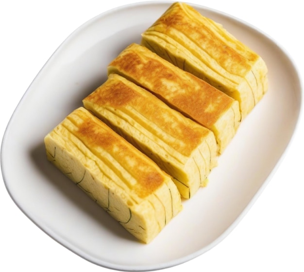 PSD nahaufnahme von tamagoyaki-essen aigenerated