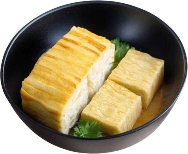 PSD nahaufnahme von tamagoyaki-essen aigenerated