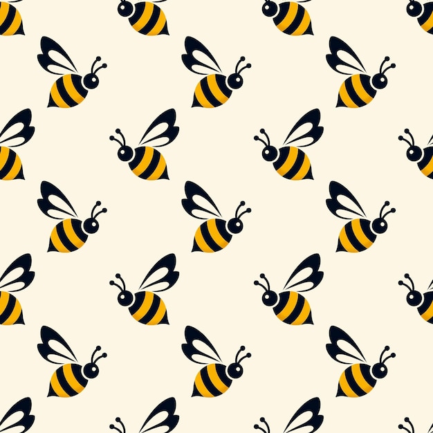 nahtloses Muster mit Bienen