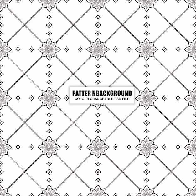 Nahtloses Muster mit einem eleganten Vintage-Zierblumen-Geometrie-Hintergrund