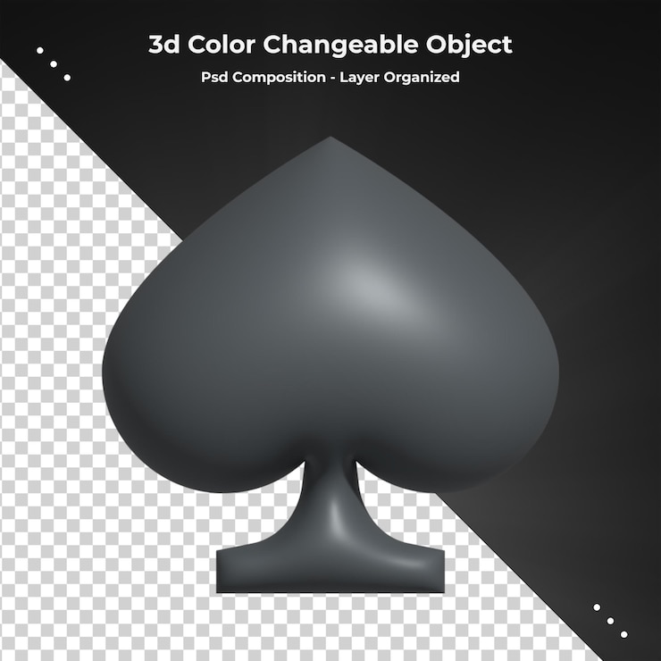 PSD naipes 3d renderizado tipos de juegos de naipes en 3dv