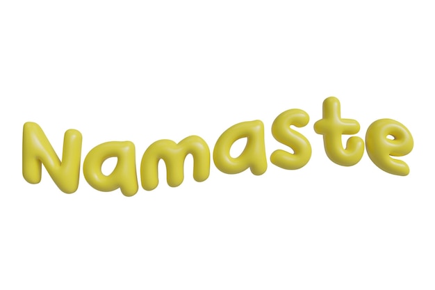 PSD namaste 3d-schriftzug