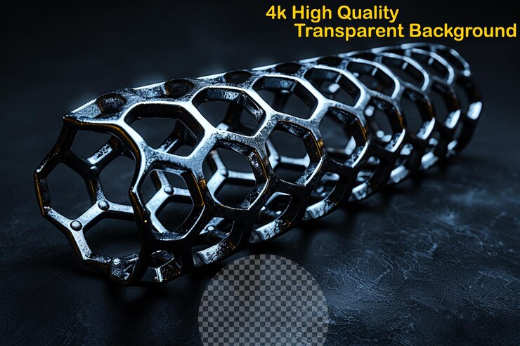 PSD nanoestructuras cilíndricas hechas de átomos de carbono dispuestos en un patrón específico