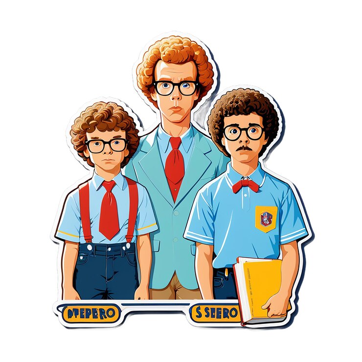 PSD napoleon dynamite e pedro a scuola sticker decal