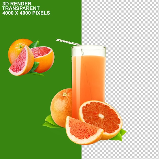 PSD naranja, limón, mango, papaya, piña, jugo de sandía, limonada y cóctel de vidrio fresco