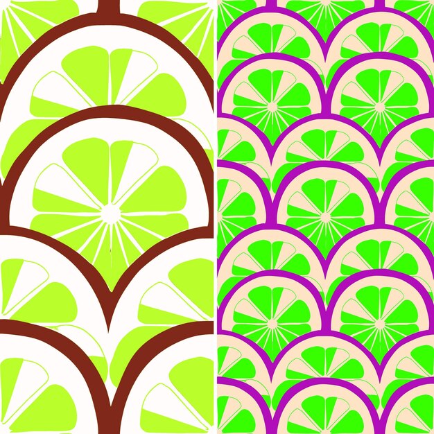 PSD naranja con rebanadas segmentadas y diseño retro con diseño vectorial de patrones de frutas tropicales repetitivos