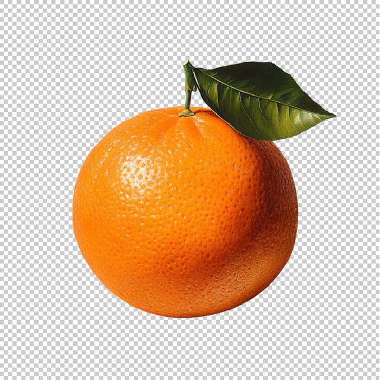 Naranja sobre un fondo transparente