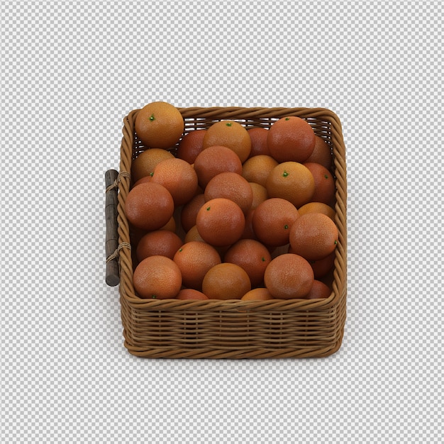 naranjas render 3D