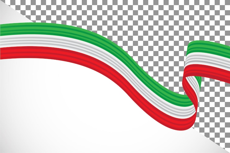 PSD nastro 3d della bandiera dell'iran48