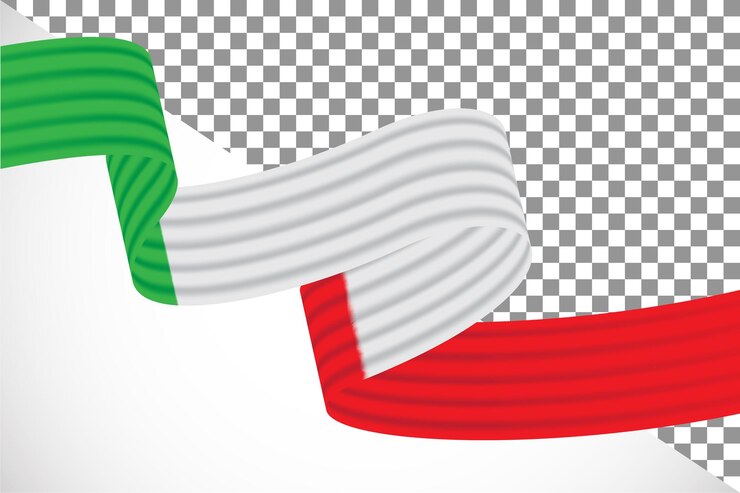 PSD nastro 3d della bandiera italia12