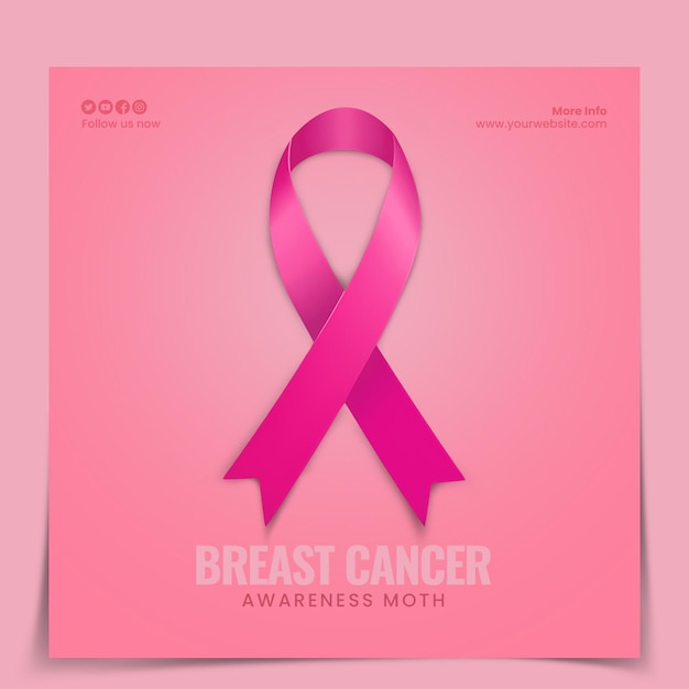 nastro rosa per la consapevolezza del cancro al seno