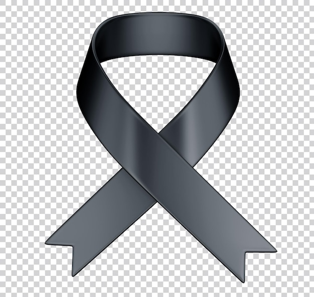 Nastro simbolico nero Lutto e ricordo degli eventi al Virgin Polytechnic Institute Melanoma
