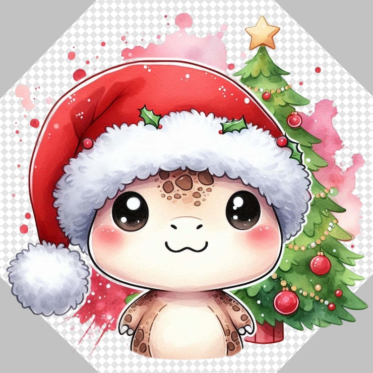 PSD natal à moda dinosauro papai noel clipart transparente