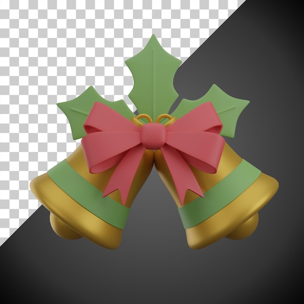 PSD natal jingle bells renderização 3d ícone de ilustração