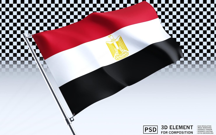 PSD national flag of egypt